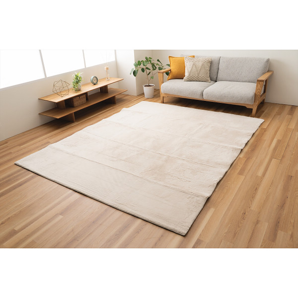 抗菌防臭ラビットファーラグベージュ