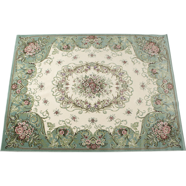 日本製 モケット織ラググリーン