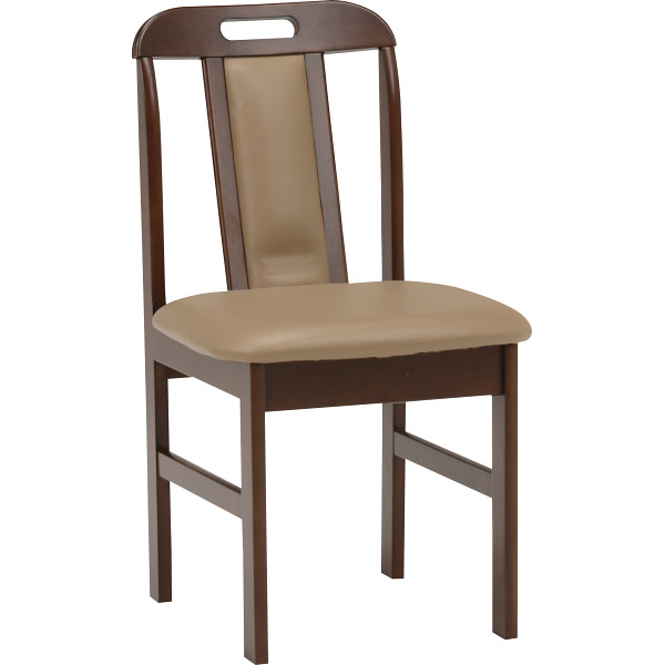 ダイニングチェア２脚組ダークブラウン