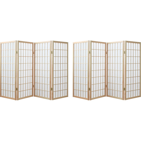 障子４連スクリーン２個組ナチュラル