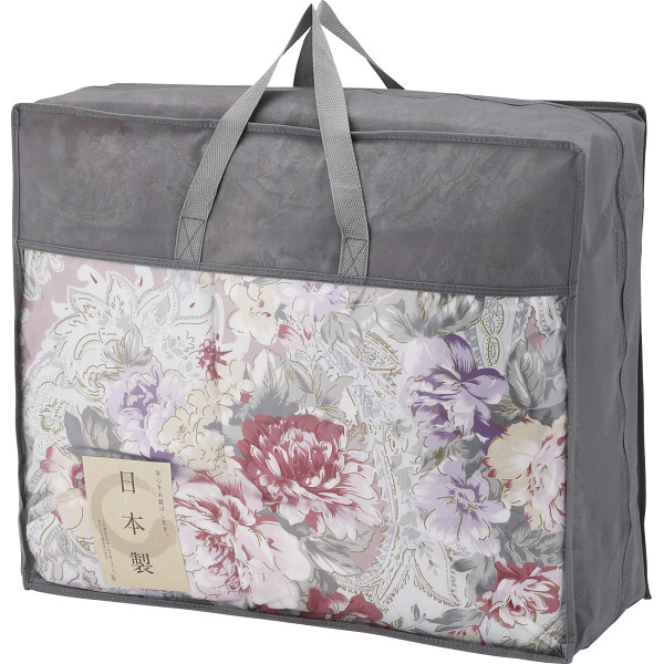 ダウン５０％入り　日本製羽毛ふとんピンク