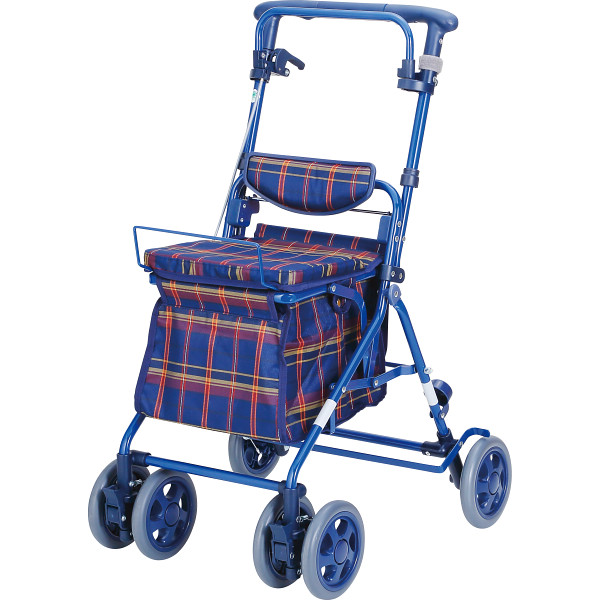 アルト　シルバーカー格子ネイビー