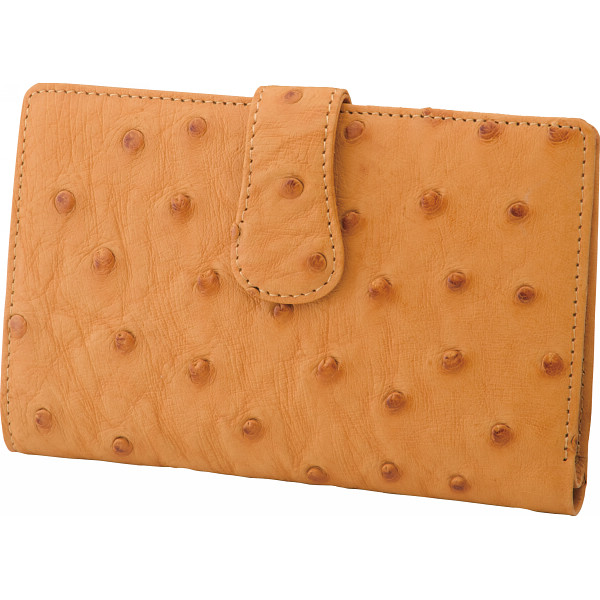 オーストリッチ横長財布イエロー