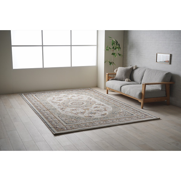 トルコ製ウィルトンラグベージュ