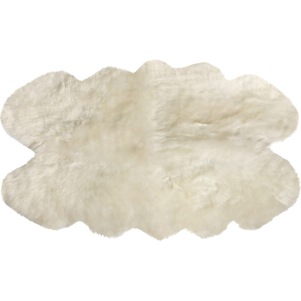 洗えるムートン長毛ラグアイボリー