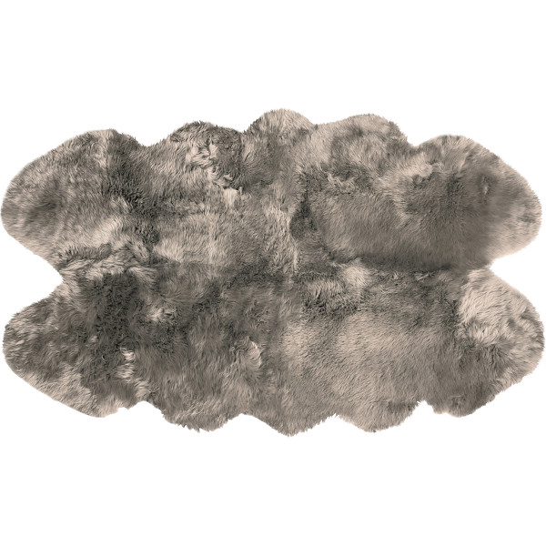 洗えるムートン長毛ラググレージュ