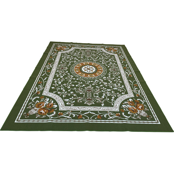 ６畳サイズの　はっ水加工カーペットグリーン