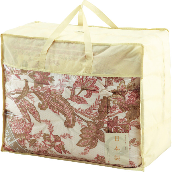 日本製 ダウン８５％入羽毛ふとんピンク