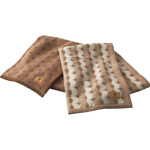 グランフランセヌーベル ウール毛布２枚セット