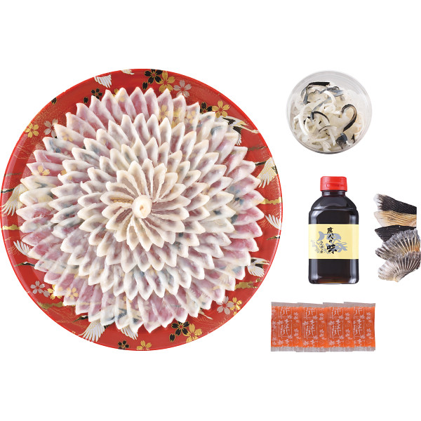 とらふく刺身絵皿盛り