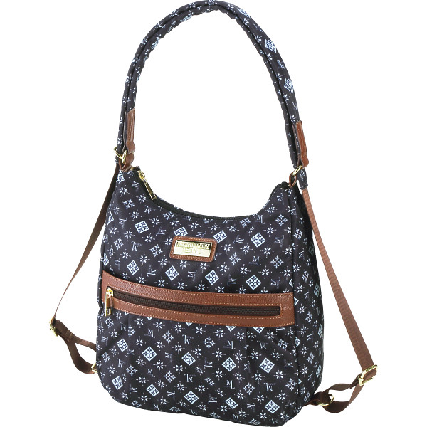 ミチコロンドンジーンズ　モノグラム２ＷＡＹリュックブラック