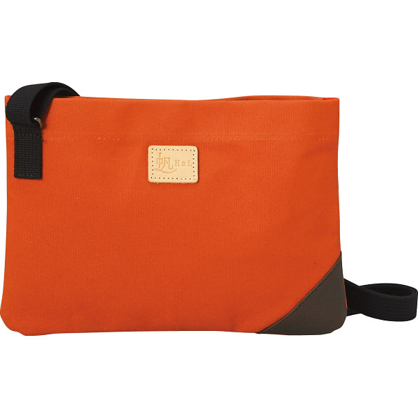 ＨａＬ　倉敷産帆布×姫路レザー　サコッシュテラコッタ