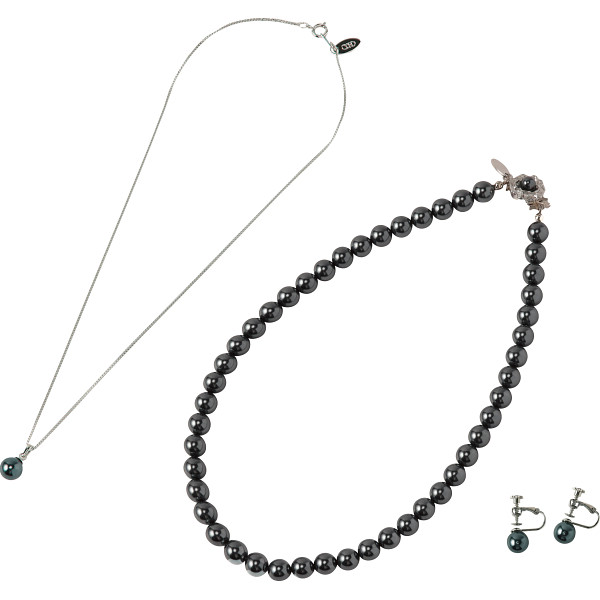 ユキコハナイ　パール３点セットブラック