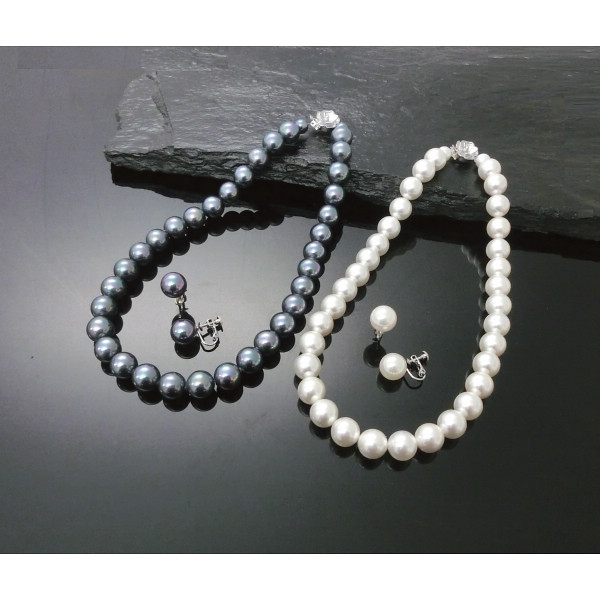 南洋調大粒１２ミリ貝パール２点セット ピーコックピーコック