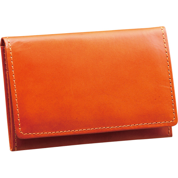 手塗りオイルレザー 名刺入れブラウン