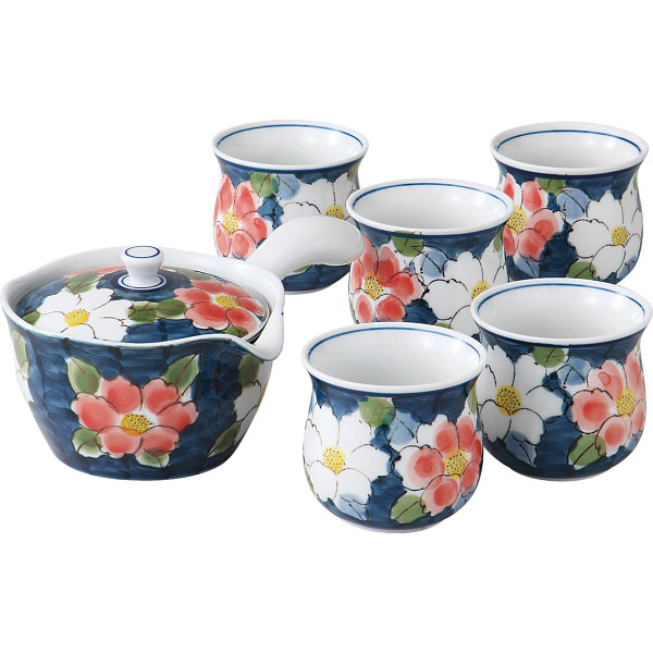 波佐見焼 濃山茶花 急須茶器揃