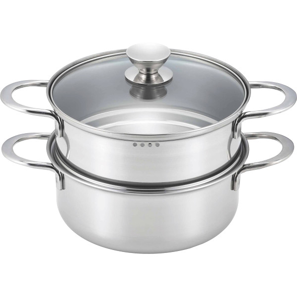 ルチェンテ　二段蒸し器（２０ｃｍ）