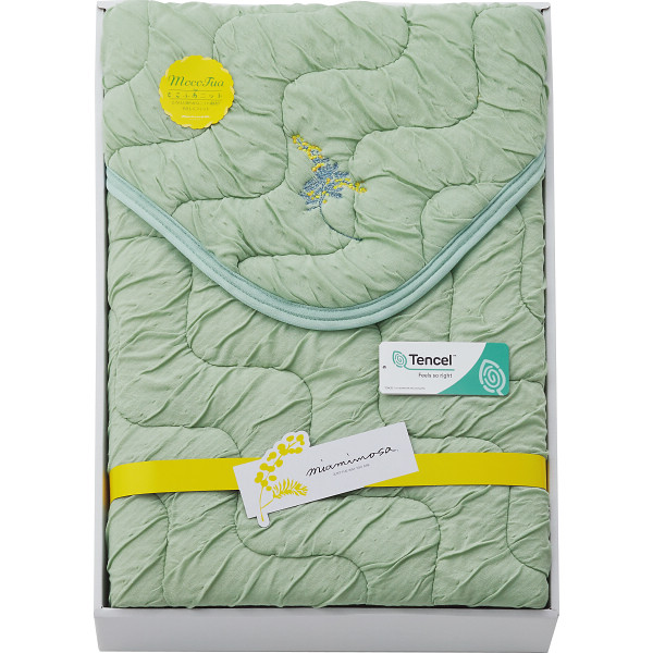 ミアミモザ もこふあニット敷パットグリーン