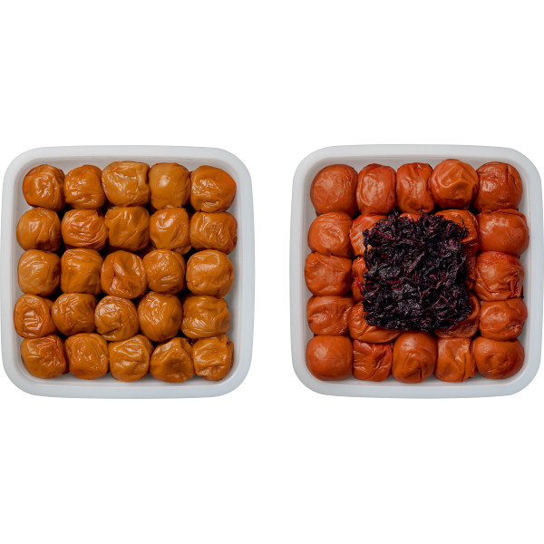 紀州南高梅 はちみつ入り梅干・しそ風味梅干セット（各６００ｇ）