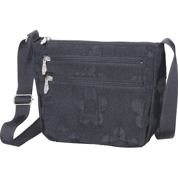 日本製ふくれ花織手さげ＆ショルダーブラック