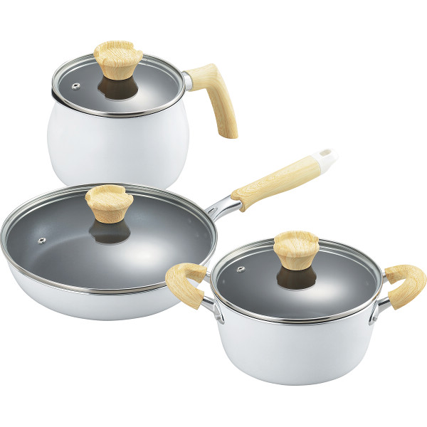 ナチュラプラス　アルミ鍋３点セット