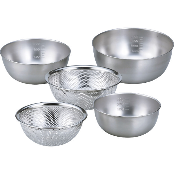 燕人の匠　ステンレスボウル５点セット