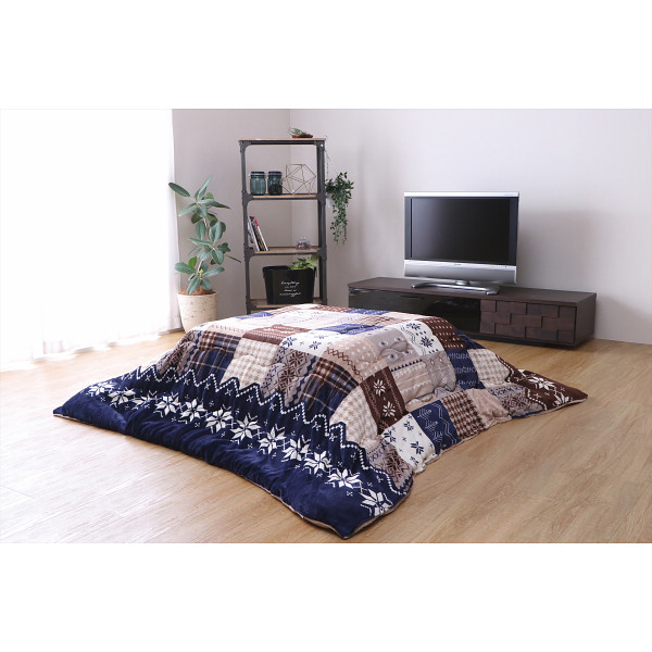 はっ水加工こたつ掛ふとんネイビー