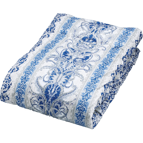 日本製　ウール１０％入り合掛けふとんブルー