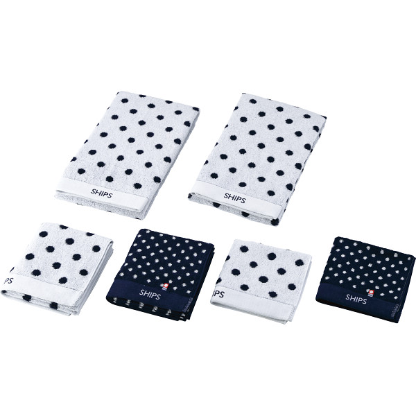 シップス　バスタオルセット（色柄おまかせ）ボーダータイプ