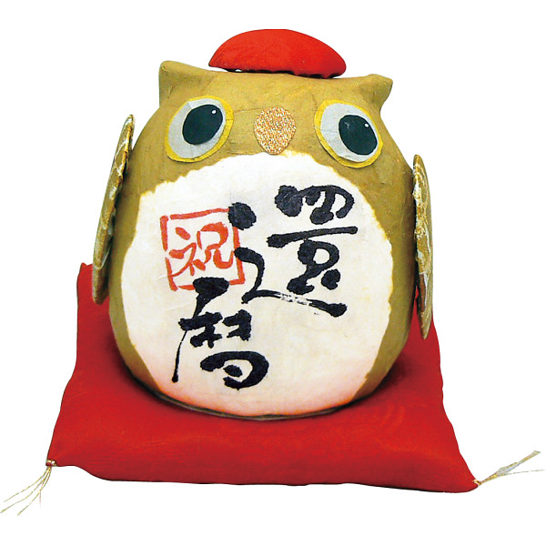 ちぎり和紙 長寿の祝いふくろう還暦