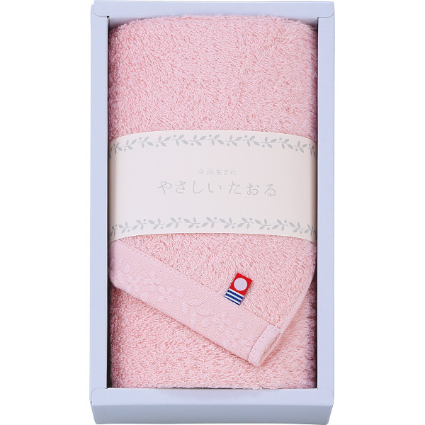 やさしいたおる　フェイスタオルピンク