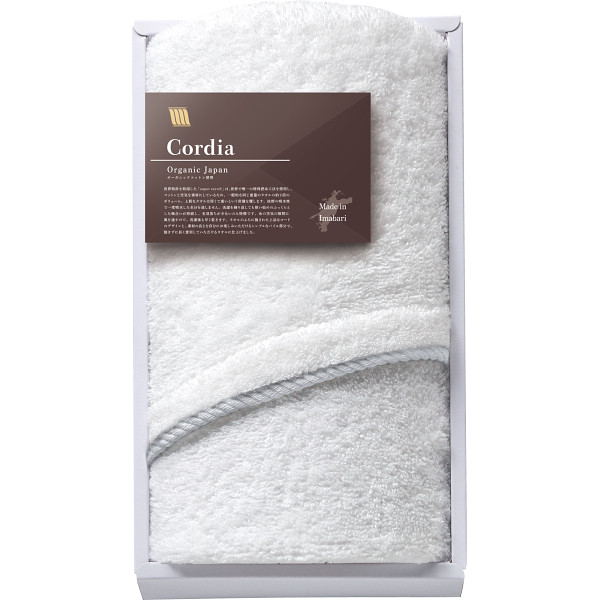 オーガニックジャパン　コーディア　フェイスタオルホワイト
