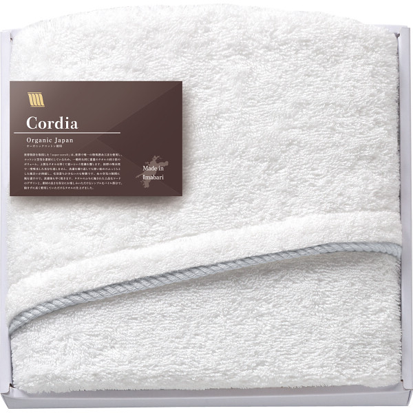 オーガニックジャパン　コーディア　ハーフバスタオルホワイト