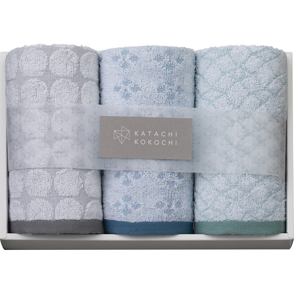 カタチココチ　フェイスタオル３枚セット