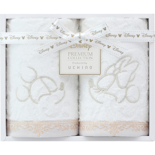 ディズニー プレミアム ゲストタオル２枚セットホワイト
