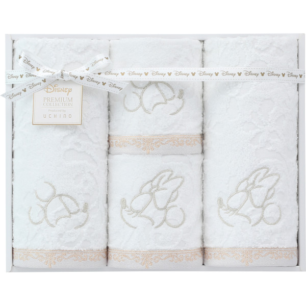 ディズニー プレミアム フェイス・ゲストタオルセットホワイト