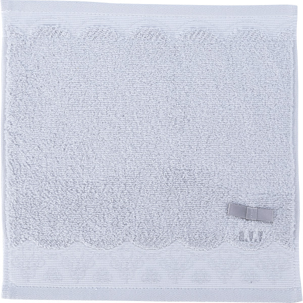 アーヴェーヴェー　婦人タオルハンカチレースグレー