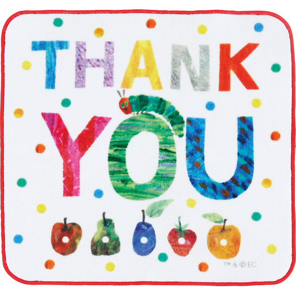 はらぺこあおむし メッセージタオルハンカチサンキュー