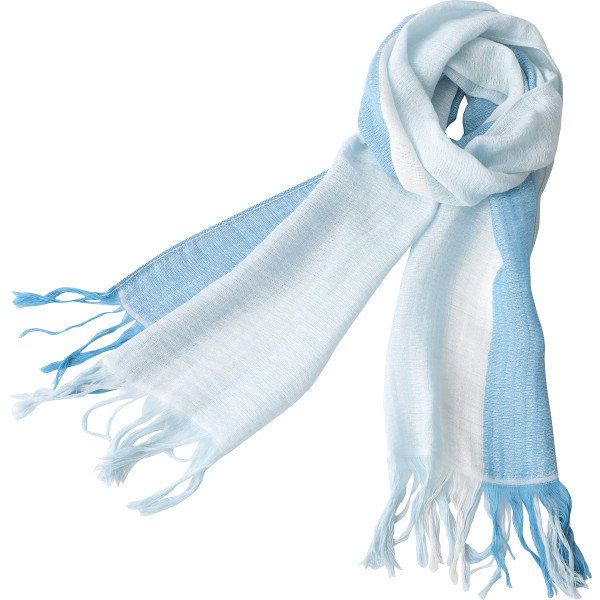 ラインカラーマフラー青×水色