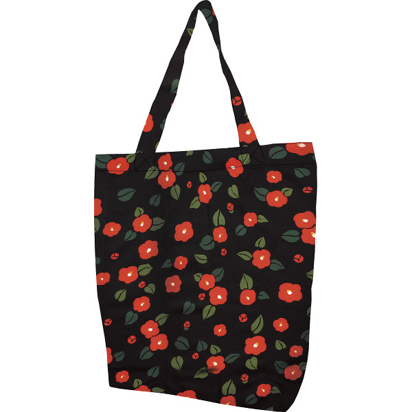 くろちく　和柄エコバッグ（小）花筺椿