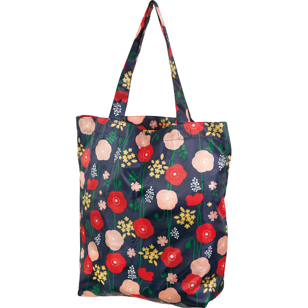 くろちく　和柄エコバッグ（小）ひなげし