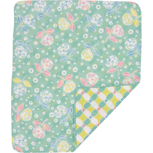 くろちく　両面ガーゼハンカチ紫陽花とみなわ