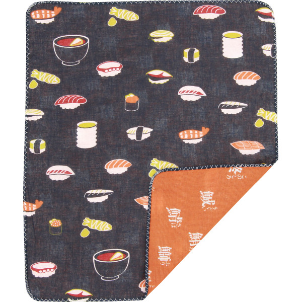 くろちく　両面ガーゼハンカチお寿司