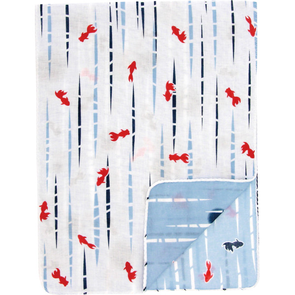 くろちく　両面ガーゼてぬぐいきんとと縦絞り