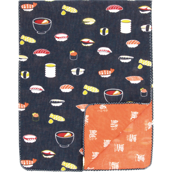 くろちく　両面ガーゼてぬぐいお寿司