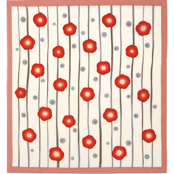 ちりめん風呂敷梅白