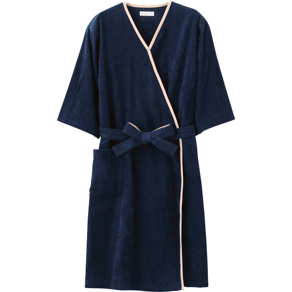 ＵＣＨＩＮＯ　エアリータッチレディスローブ　Ｍダークブルー