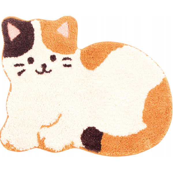 ファンディトアニマル　洗えるマットみけねこ