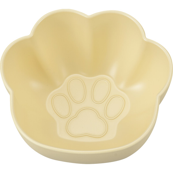 キャッテ　にくきゅう　抗菌ボウルイエロー