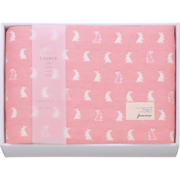 ふわら　六重織ガーゼケットピンク